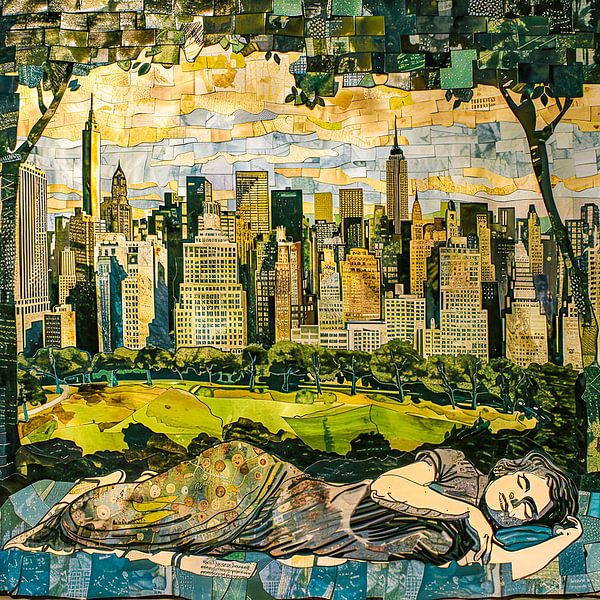 Gelassene Wanddekoration: Süße Stadtträume von Vlindertuin-Art