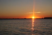 oranje zonsondergang