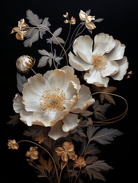 Weiße Blumen von Bianca ter Riet