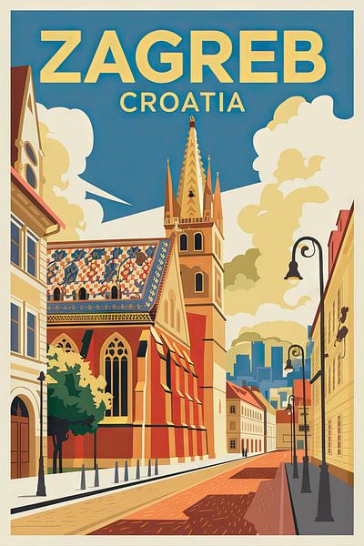 Zagreb, Kroatien. von Poster Art Shop