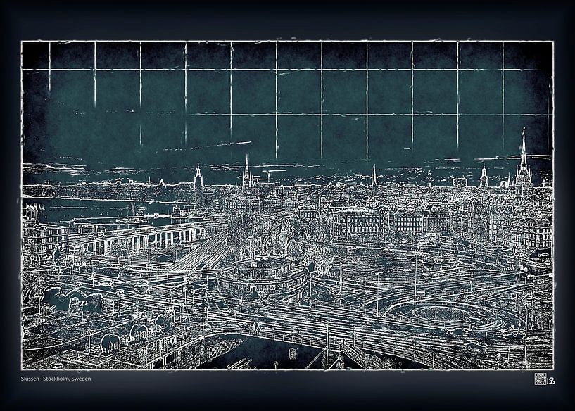 Slussen in Stockholm von Leopold Brix