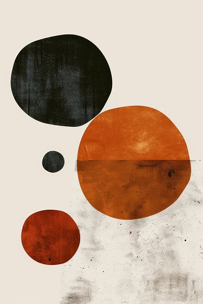 4 circles as a minimalist abstract painting by Digitale Schilderijen