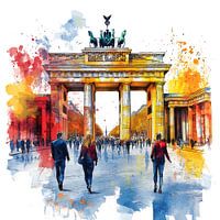 Brandenburger Tor Aquarell Stil