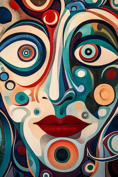 Bunte emotionale Gesichtsmaske von Poster Art Shop
