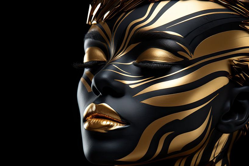 Woman with gold by Bert Nijholt