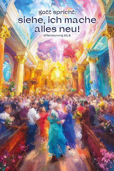 Jahreslosung 2026 Motiv Tanz in der Kirche von Jonathan Schöps | UNDARSTELLBAR.DE — Visuelle Gedanken zu Gott