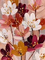 Fleurs dans les tons chauds