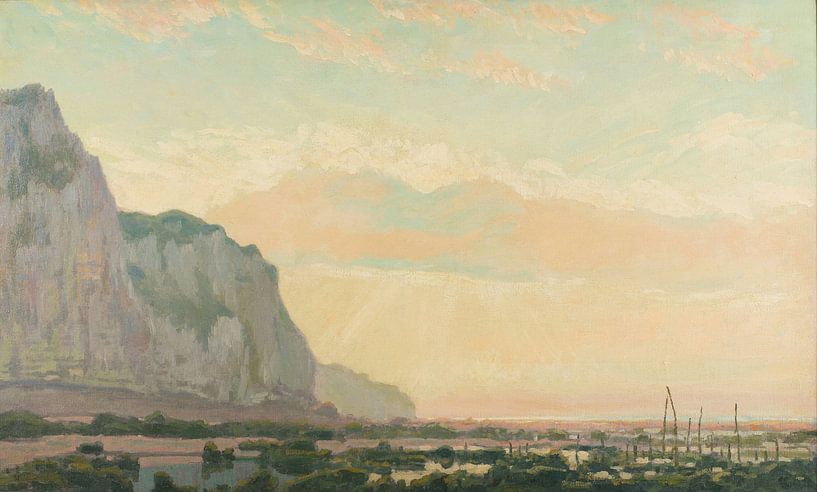 The Fisheries. Cliffs near Pourville, Jean-Francis Auburtin by Masterful Masters