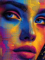 Digital Depths - Halftone Female Vision