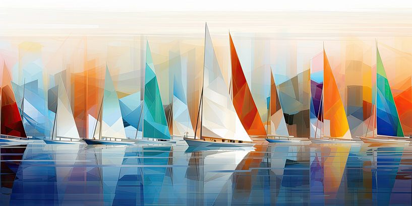 Segelboote abstrakt von Imagine