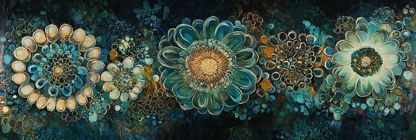 Flower Canvas | Vibrant Flower Art by Wonderful Art