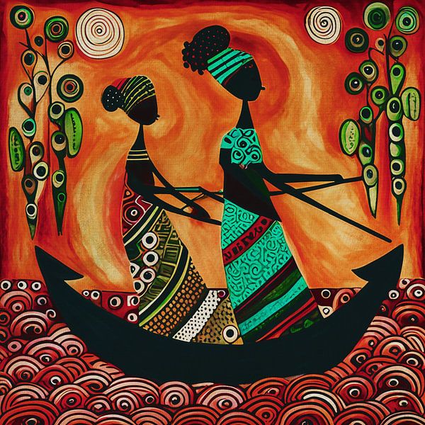 Fishing African girls by Jan Keteleer