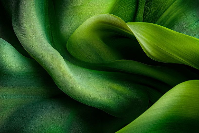 Sanfte grüne Blattstrukturen von Poster Art Shop