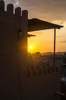Blick auf die Altstadt von Nizwa bei Sonnenuntergang