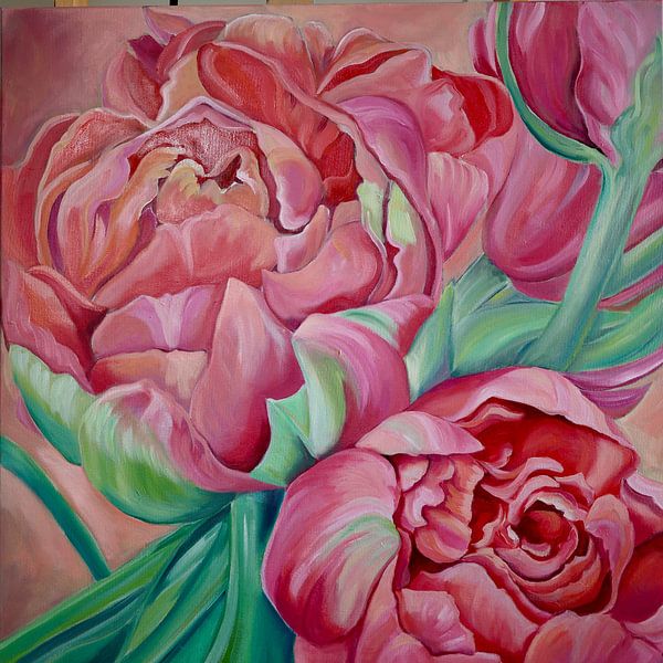 Pfingstrosen-Tulpen von Ineke Zeeuw