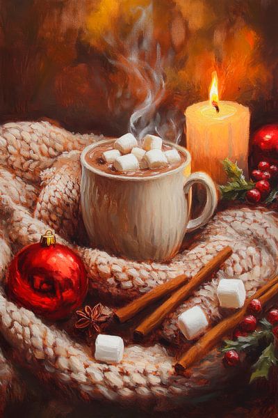 Hot chocolate Christmas by Poster Art Shop