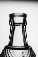 Glass bottle in black and white