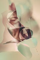 Abstracte collage in pasteltinten