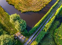 Paysage des polders vu du drone