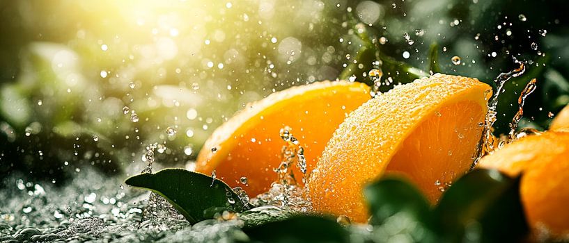 Frische Zitronen im Sprühnebel – Leuchtend von Poster Art Shop