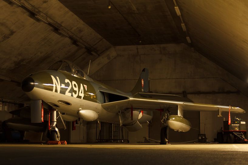 Hawker Hunter in a shelter by Arjan van de Logt