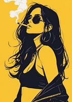 Frauen mit Ziggarete