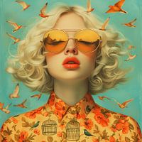 Orangefarbene Vögelchen