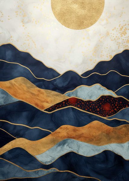 Abstract Gold Decor by Morgan