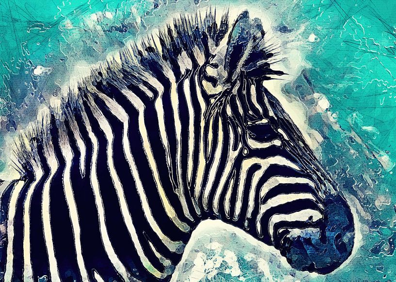 Zebra Tierkunst #Löwe von JBJart Justyna Jaszke