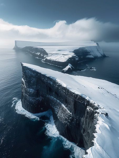 Unendliche Eislandschaft von fernlichtsicht