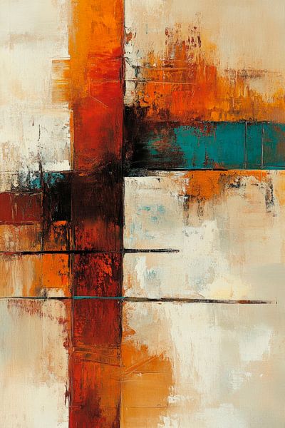 Abstrakte Komposition in warmen Tönen von Poster Art Shop