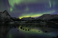 Aurora Borealis vor den Bergen
