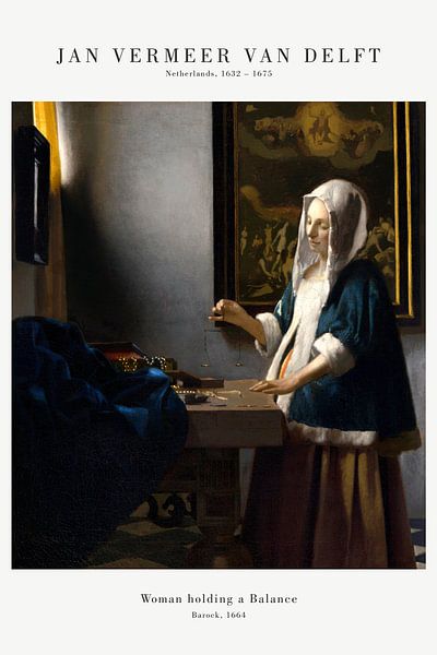 Jan Vermeer - A Woman Holding Scales by Old Masters