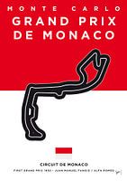 My F1 MONACO Race Track Minimal Poster