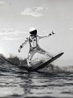Surfeur de l'espace - Noir et blanc