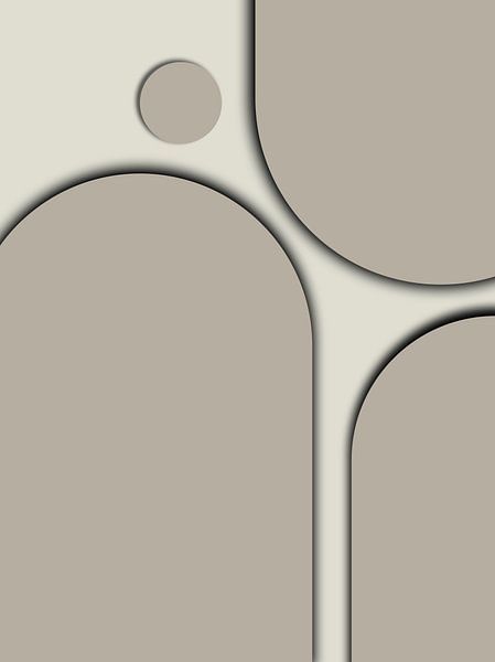 Le bonheur en beige crème par Mad Dog Art