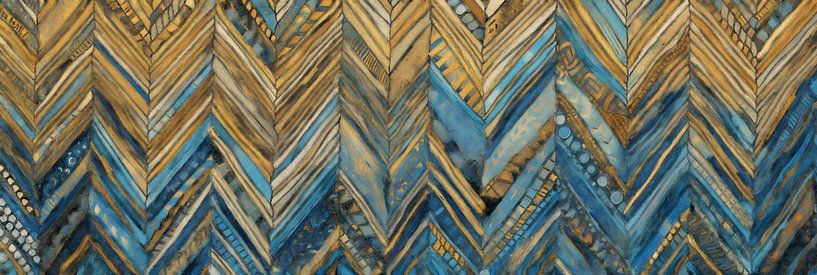 Chevron Blauw van Whale & Sons