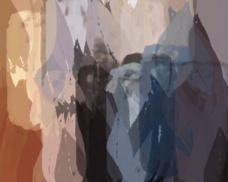 Terra, Taupe und Flieder. Moderne abstrakte Kunst. Berge. von Dina Dankers