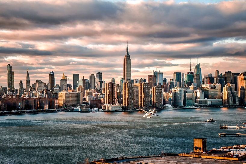 Skyline Manhattan, États-Unis par Munich Art Prints