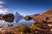 The Matterhorn reflected in the Stellisee.