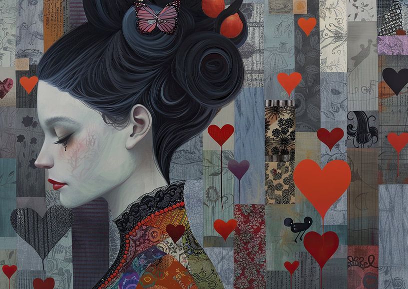 Butterfly heart by Abstract Painting