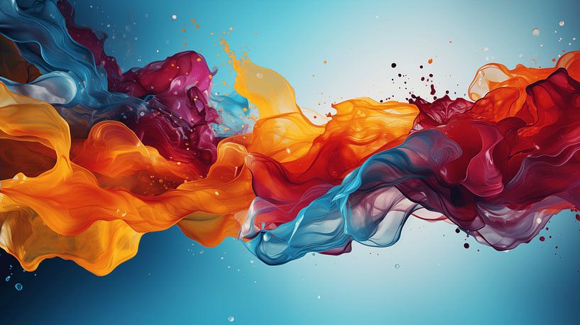colourful splash abstract wave background art design by Animaflora PicsStock