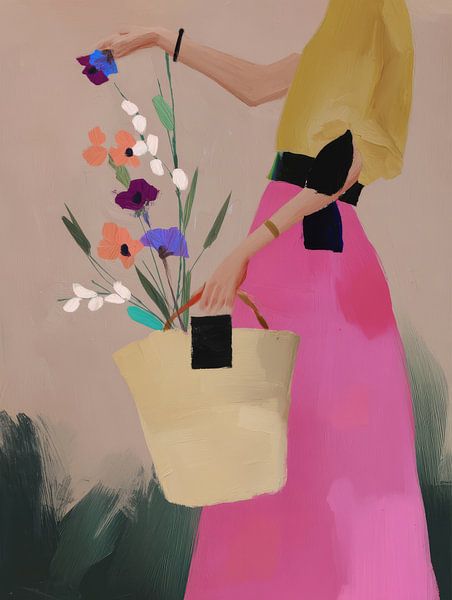 Ein Korb voller Wildblumen von Carla Van Iersel