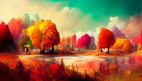 Bunte Herbstlandschaft. Teil 3