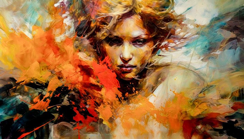 Feuersturm der Emotionen von Klaus Tesching - Art-AI