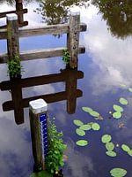 Weerspiegeling in water. Reflection in water.