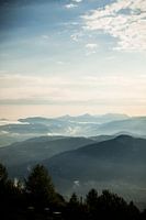 View mountains with clouds Trento