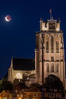 Blood Moon at the Great Church in Dordrecht