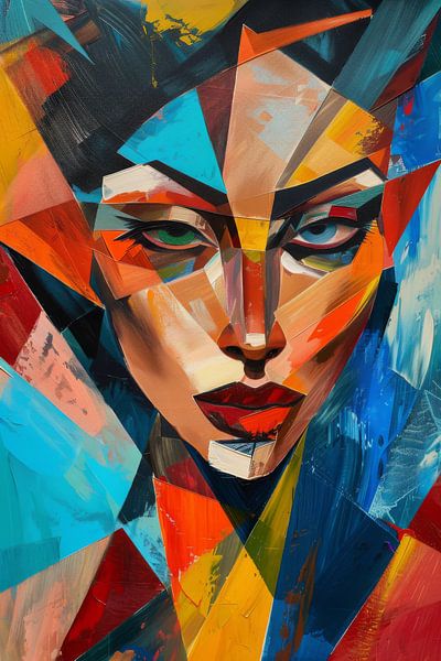 Pop Art Woman Geometric by Poster Art Shop