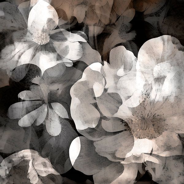 Fleurs d'hiver antiques aux couleurs terreuses par Mad Dog Art